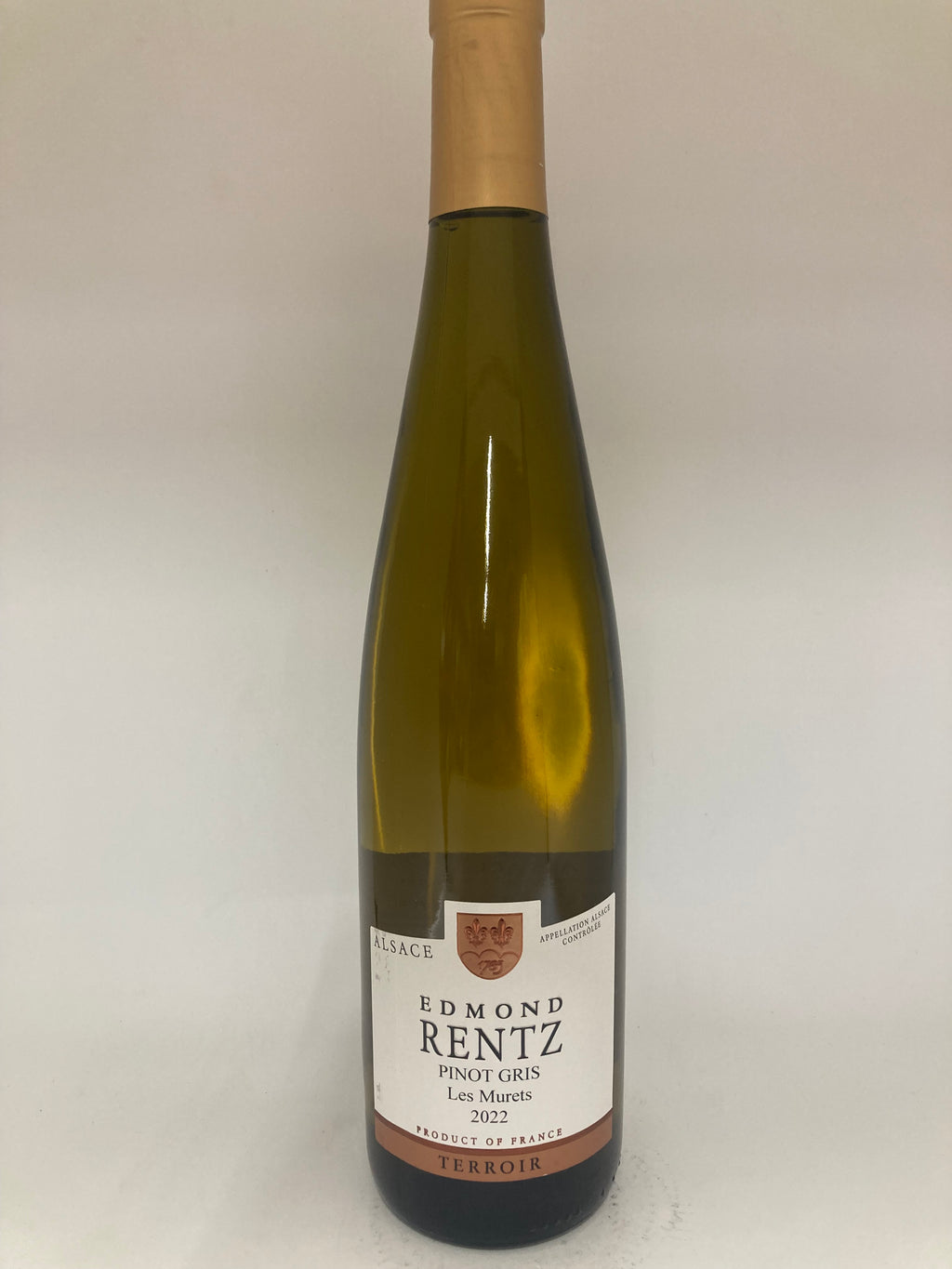 Pinot Gris Les Murets 2023 Alsace Domaine Edmond Rentz 75cl - mielleux fumé foie gras poissons fumés