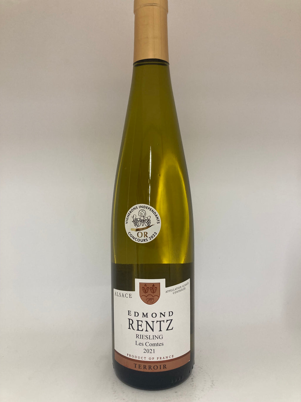 Riesling Les Comtes minéral 2023 Alsace Domaine Edmond Rentz 75cl - pêche abricot pamplemousse