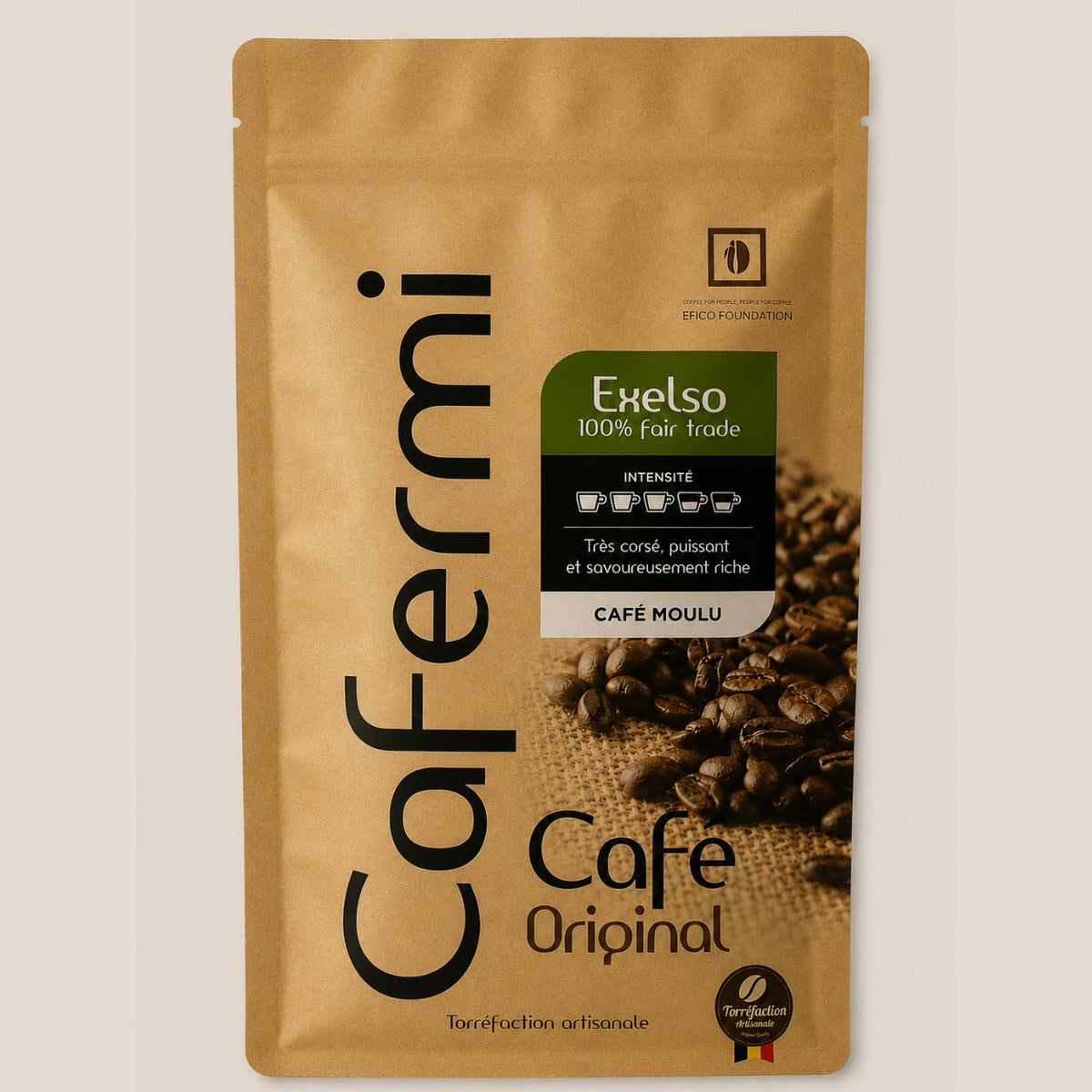 Café Exelso Cafermi - mélange puissant Rwanda Guatemala torréfaction foncée 250g 500g