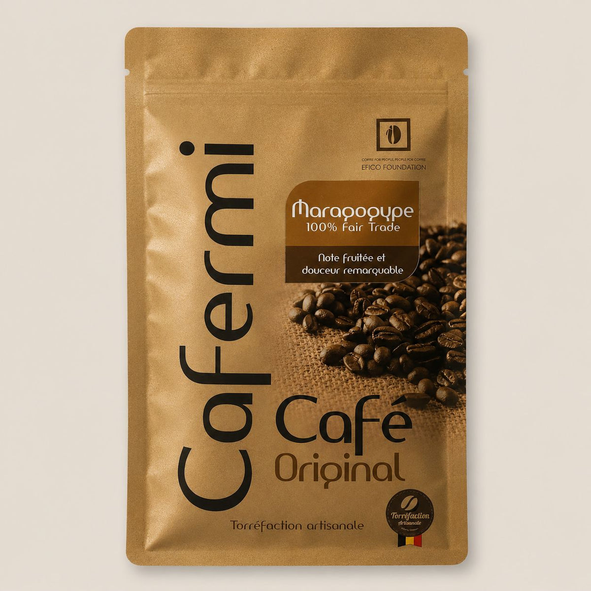 Café Maragogype Cafermi - grains de grande taille douceur remarquable torréfaction moyenne 250g
